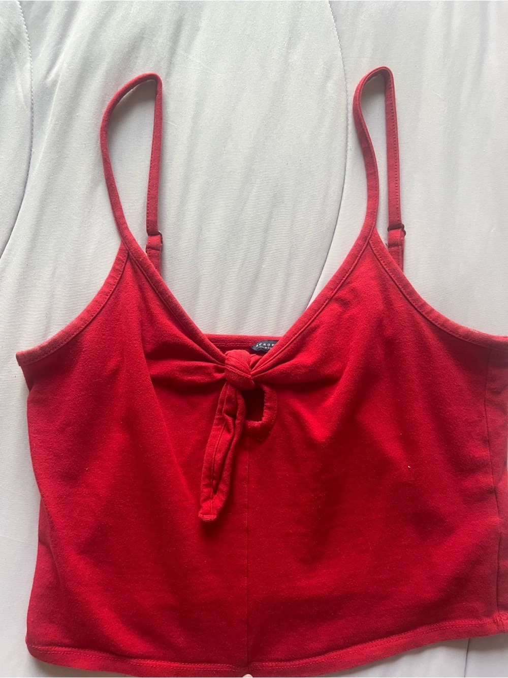 Aeropostale Red Tie-Front Spaghetti Strap Camisole